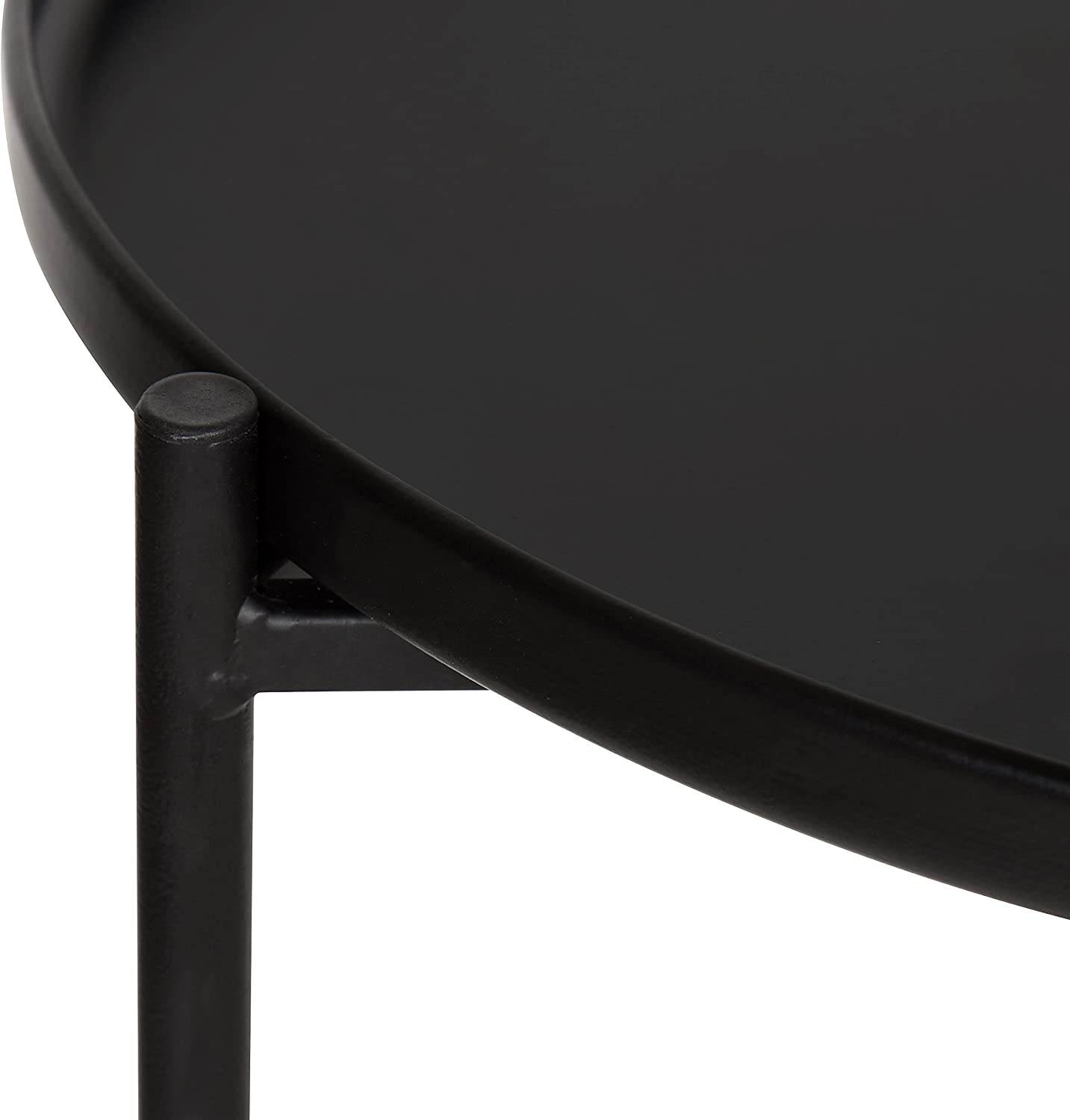 Nest Of Tables Metal Accent Tables, 2 Piece, Black