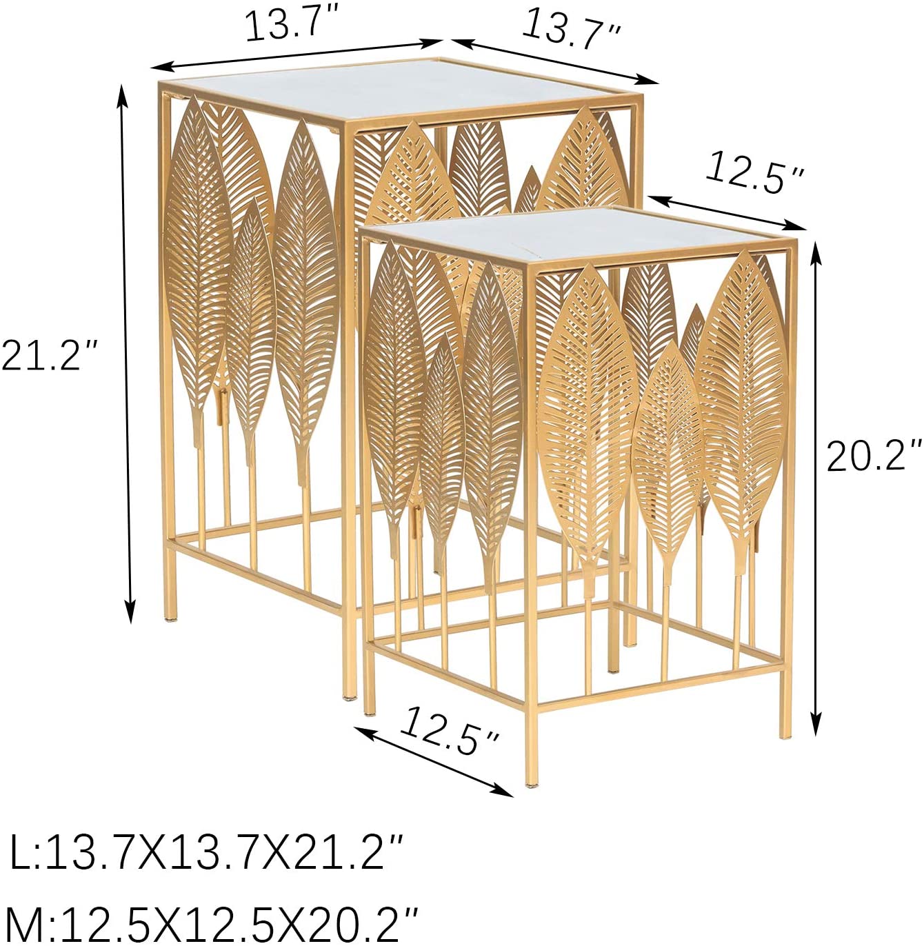 Nest Of Tables : Nesting Round Gold Nightstands Decent Set of 2
