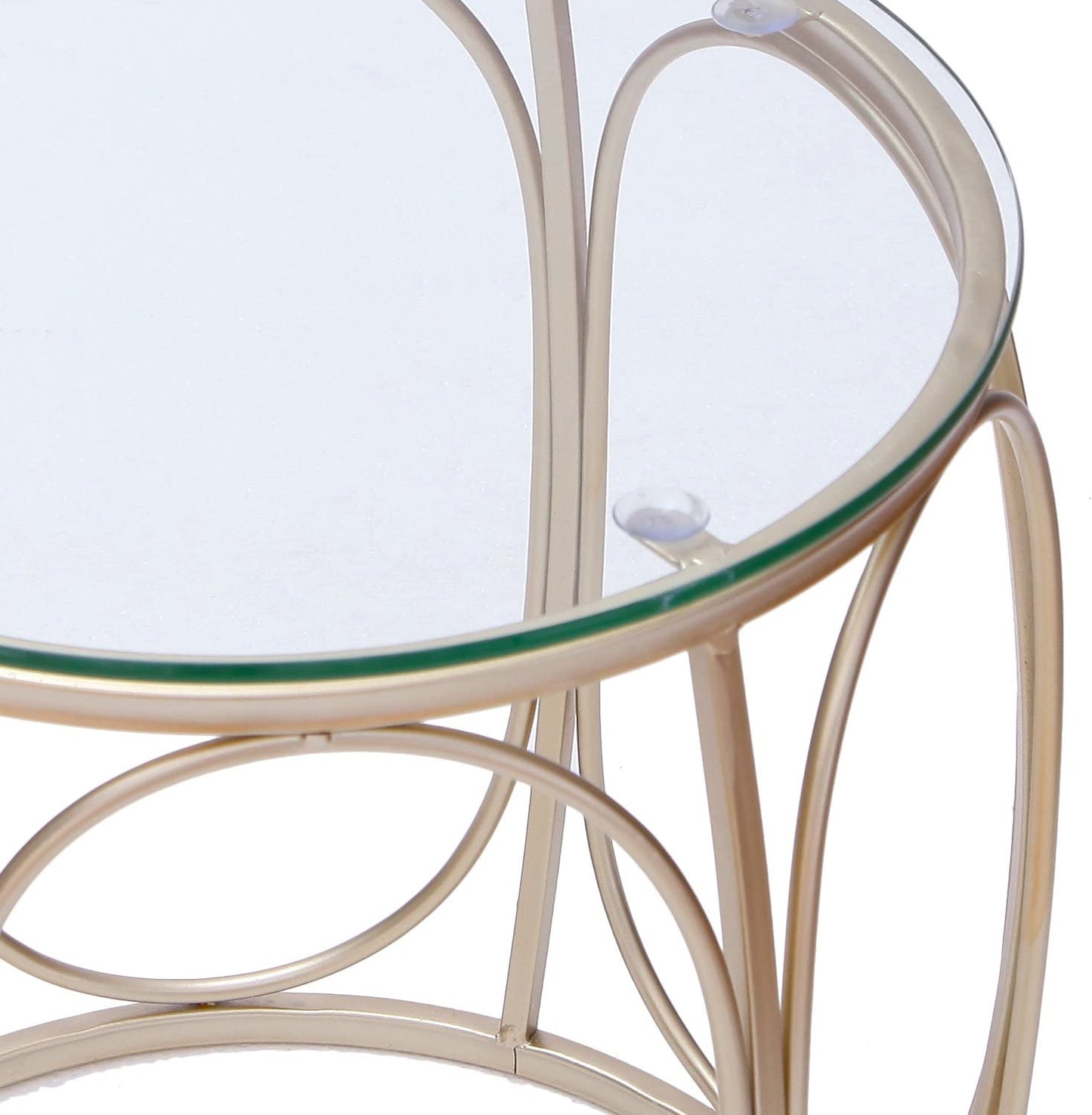 Nest Of Tables : Nesting Round Gold Nightstands Decent Set of 2