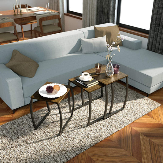 Nest Of Tables : Nesting Tables, Vintage Side Table Set of 3