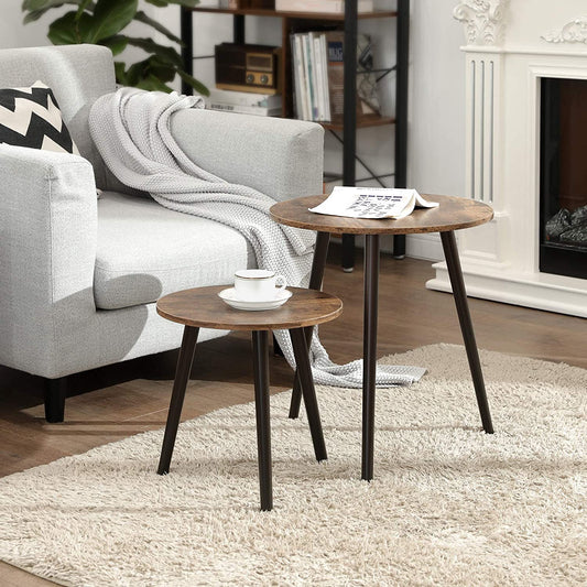 Nest Of Tables Round Tables with Pinewood Legs