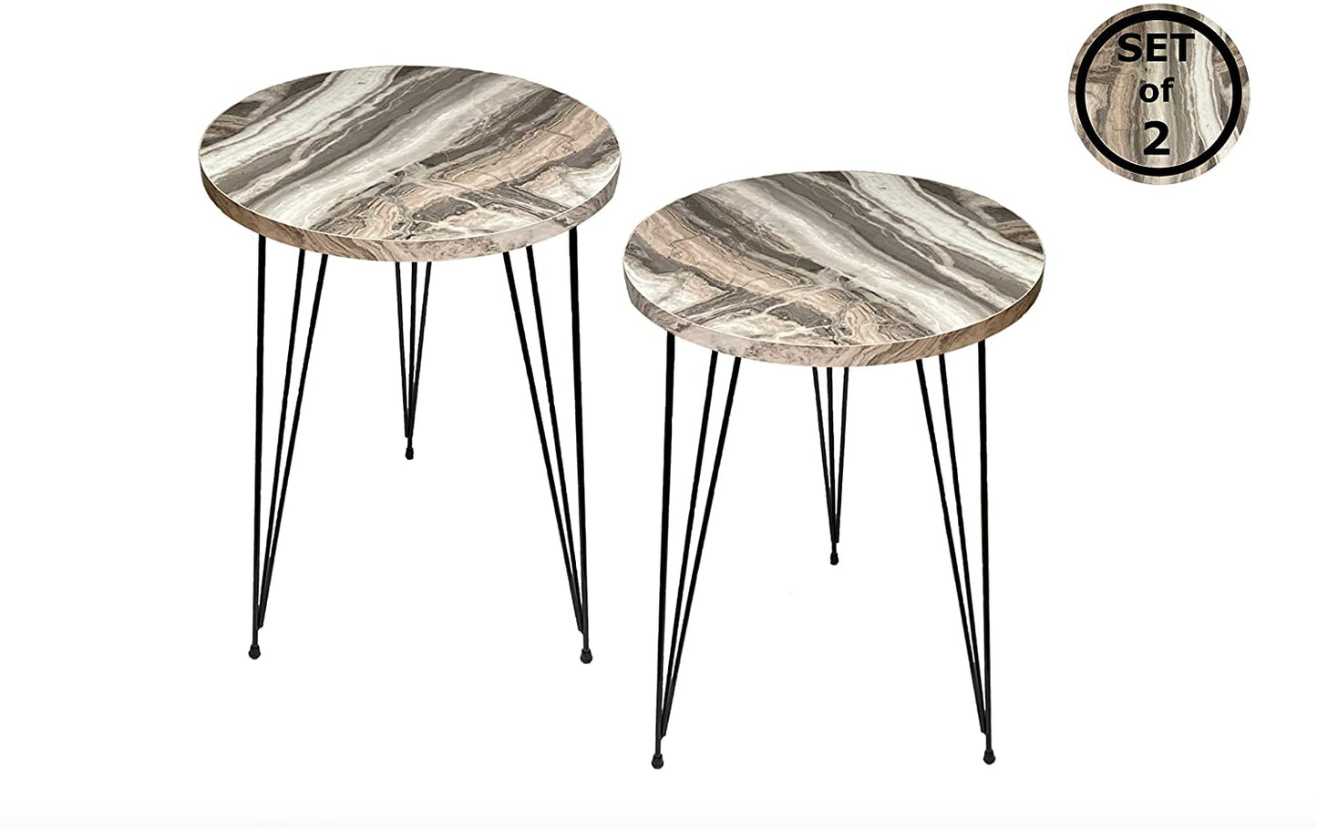 Nest Of Tables : Set of 2 Side Tables for Small Spaces