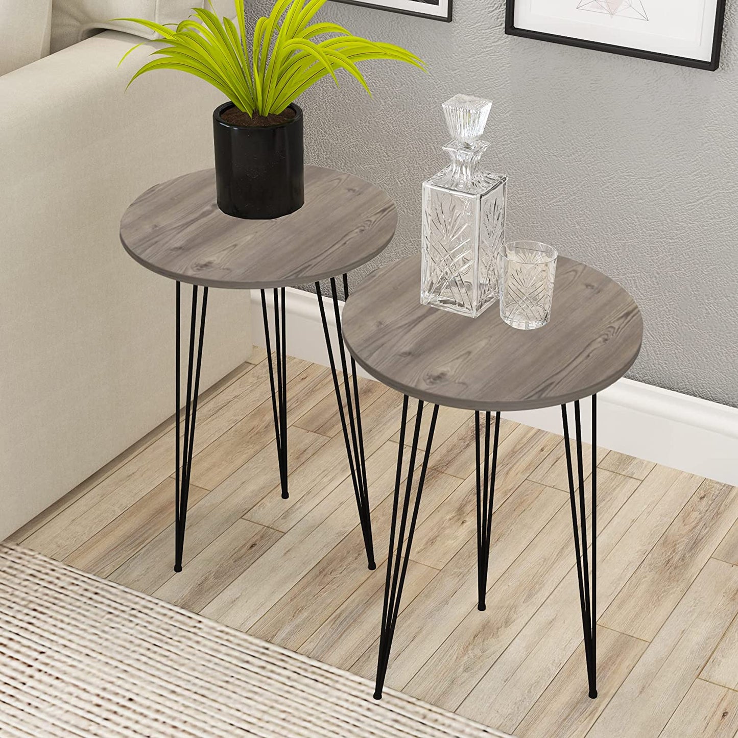 Nest Of Tables : Set of 2 Side Tables for Small Spaces