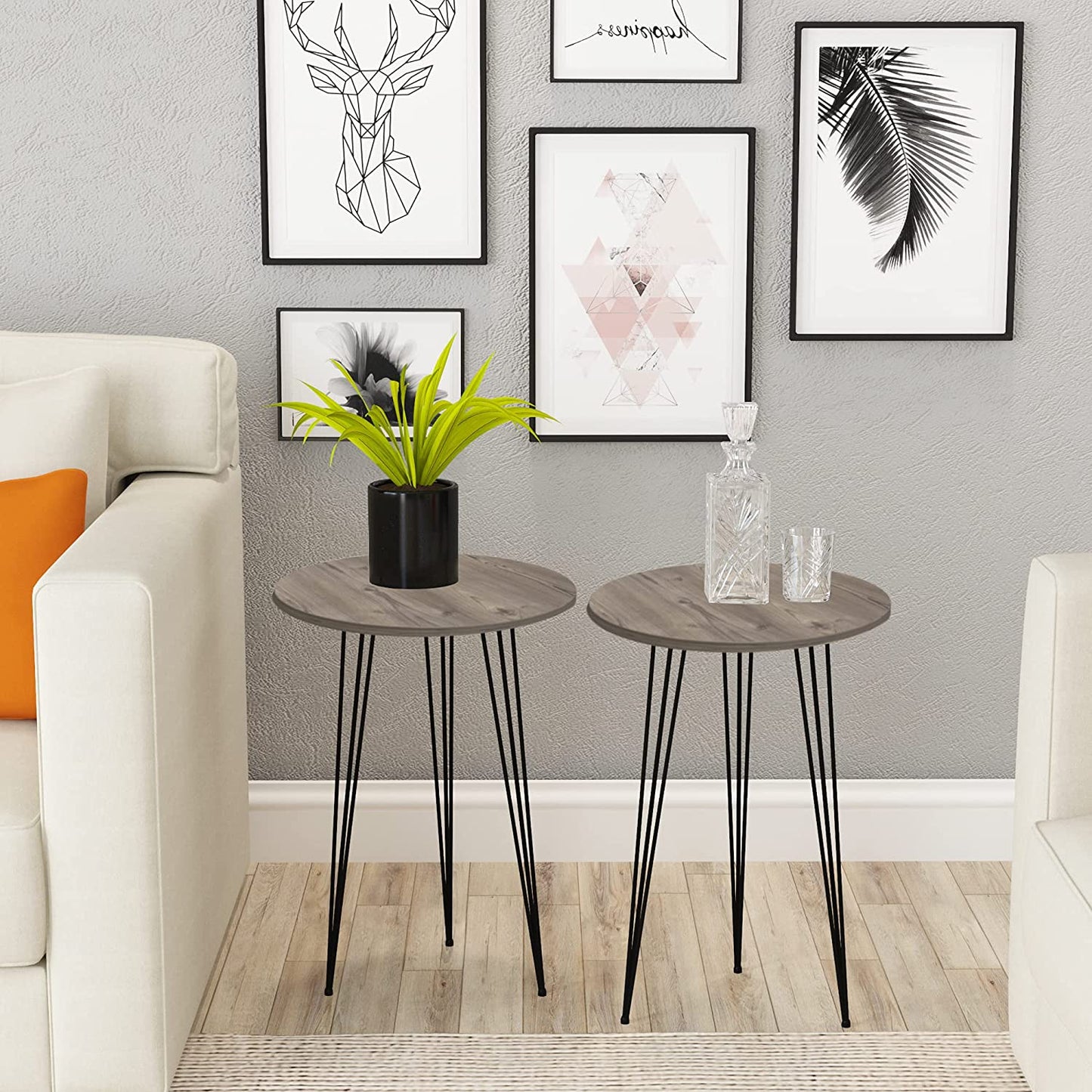 Nest Of Tables : Set of 2 Side Tables for Small Spaces