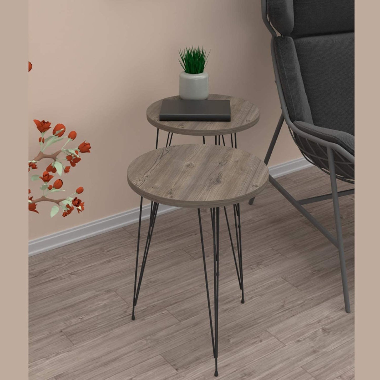 Nest Of Tables : Set of 2 Side Tables for Small Spaces