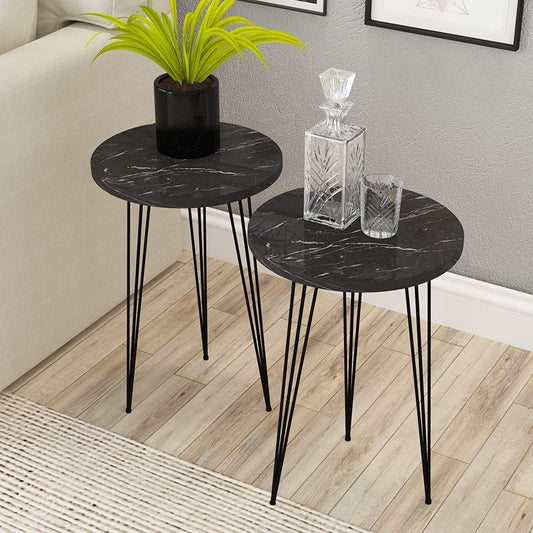 Nest Of Tables : Set of 2 Side Tables for Small Spaces