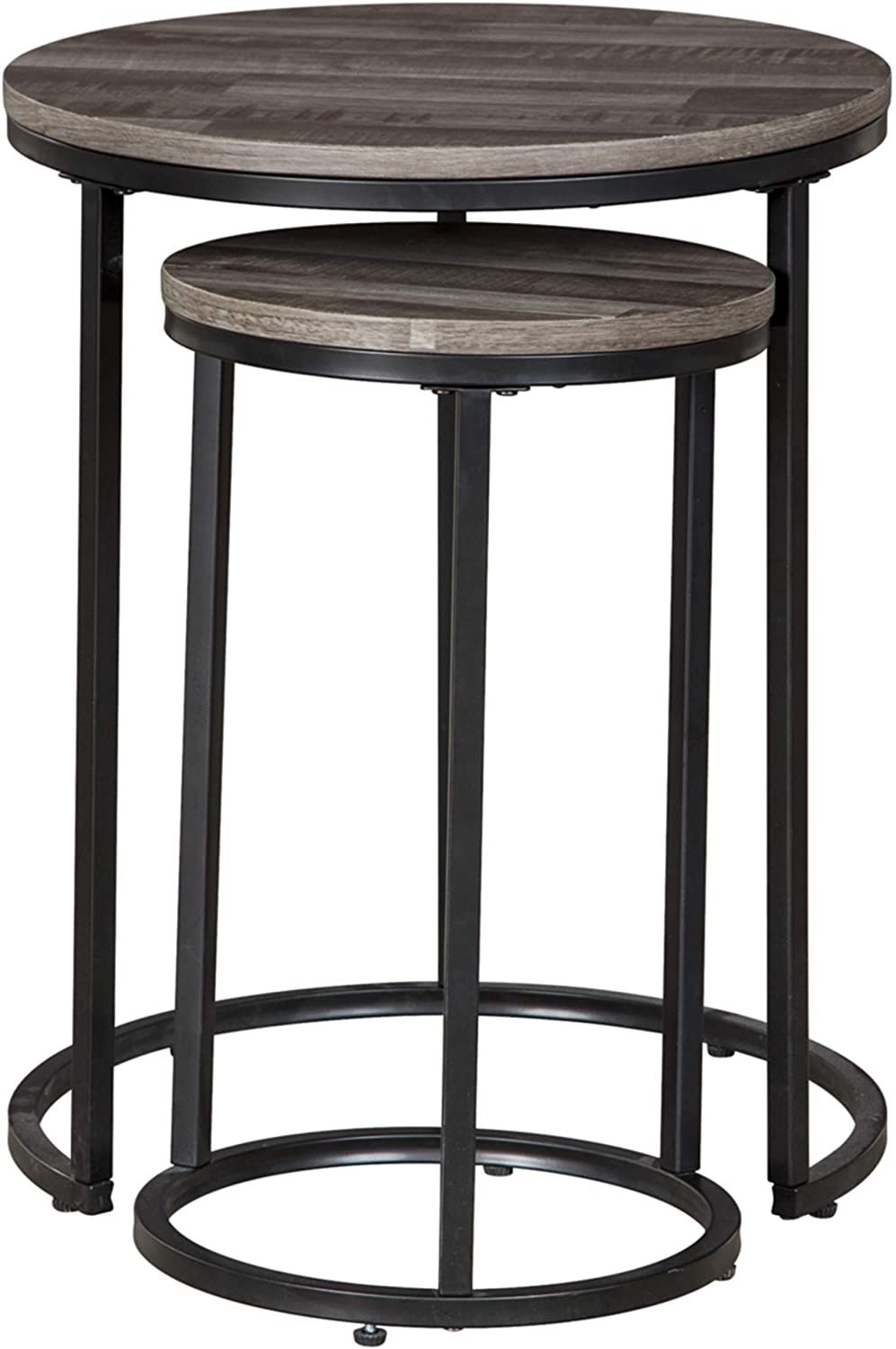 Nest Of Tables Set of Two Casual Black Grey