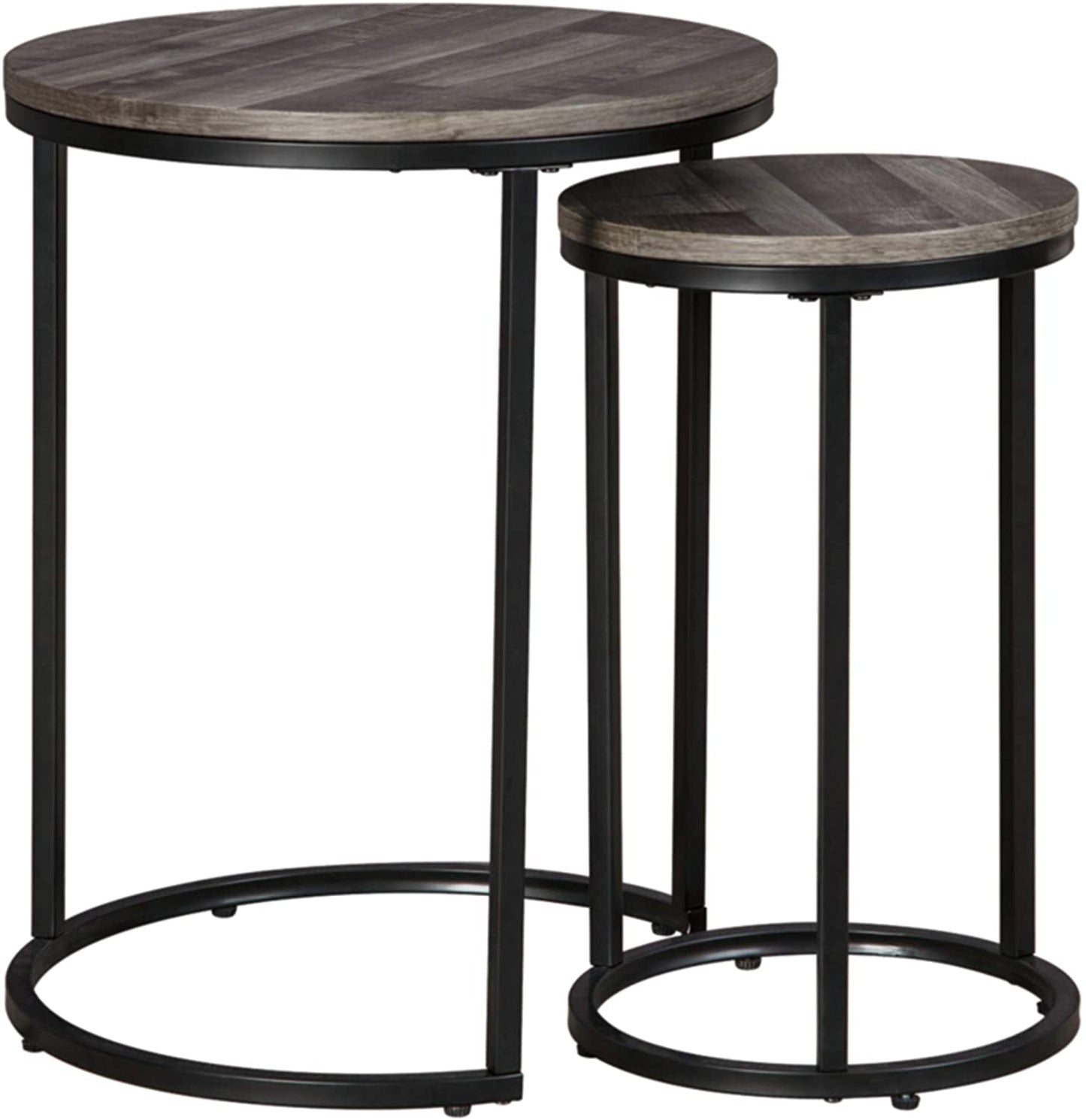 Nest Of Tables Set of Two Casual Black Grey