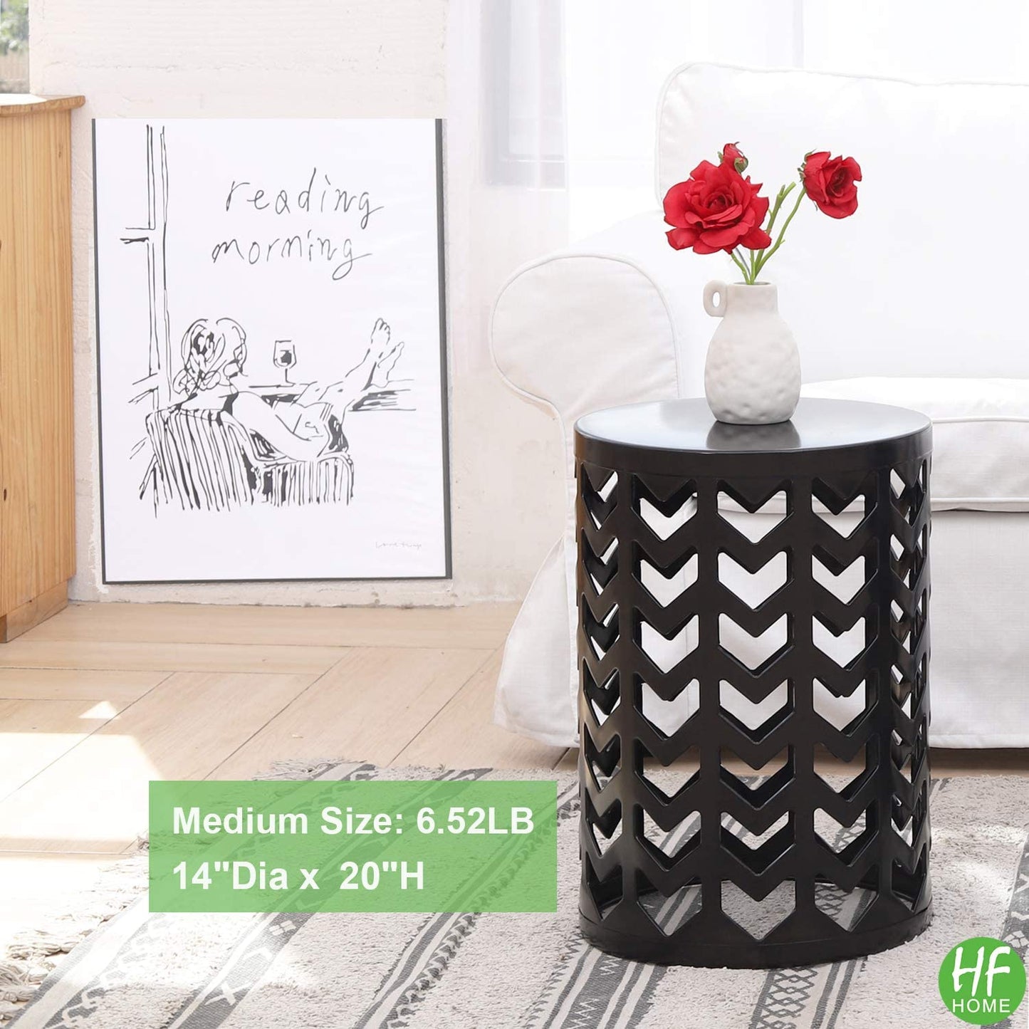 Nest Of Tables Tables Plant Stand for Living Room Balcony Home Garden Stool Patio Outdoor- Black