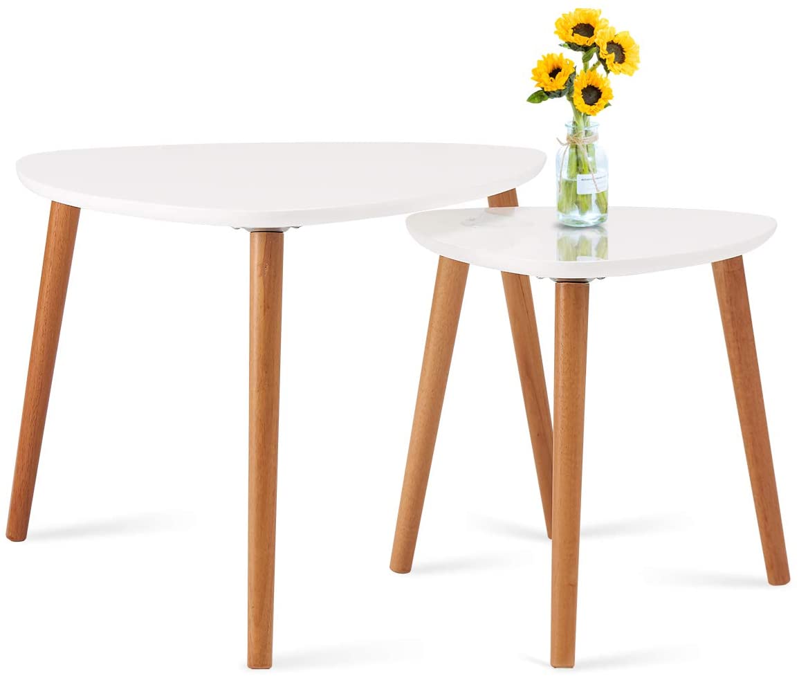 Nest Of Tables : White Nesting Coffee Table for Living Room