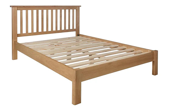 Double Bed: Oak Wooden Double Bed