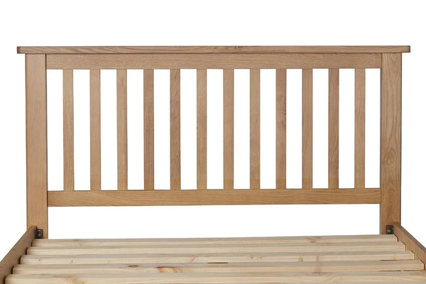 Double Bed: Oak Wooden Double Bed