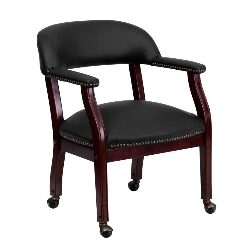 Office Chair : 24" W Office Chair with Wood Frame