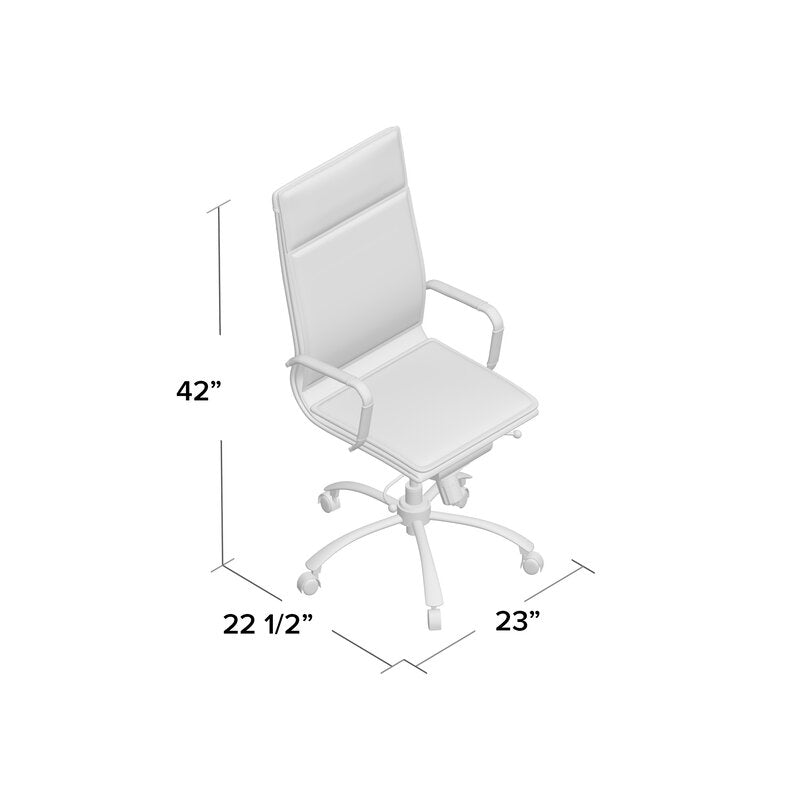 Office Chair : Faux Leatherette Black Office Chair