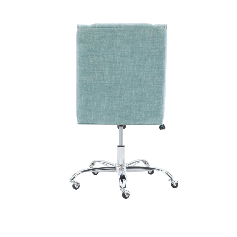 Office Chair: Silver Upholstered Office Chair
