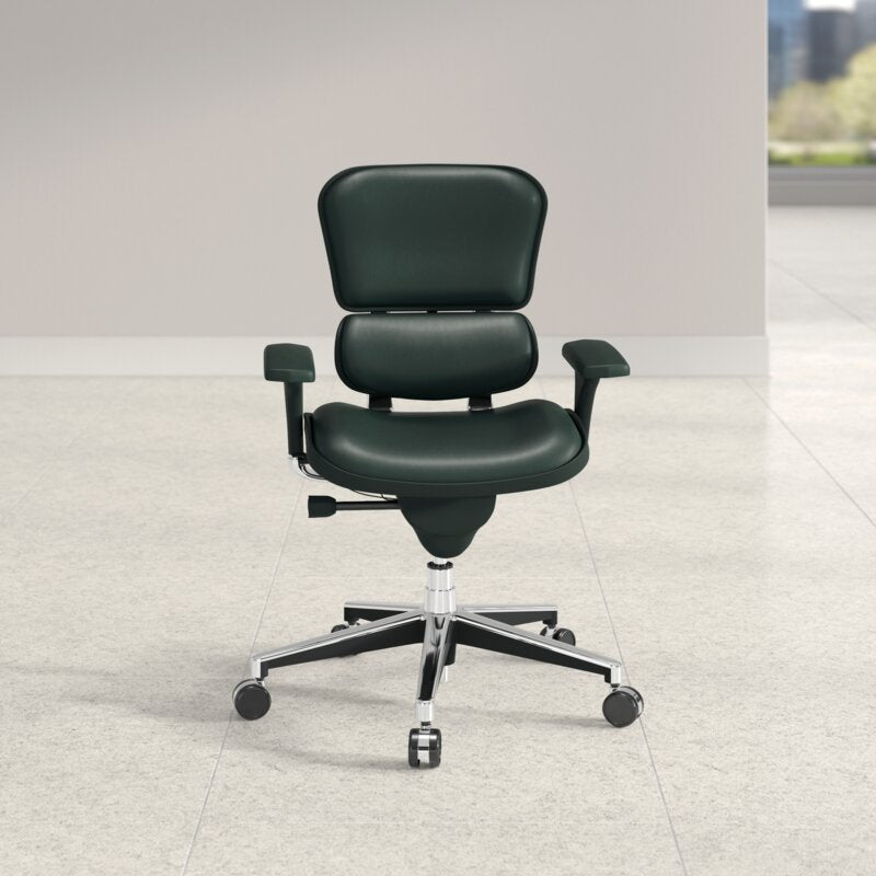 Office Chair : Upholstered Black Office Chair
