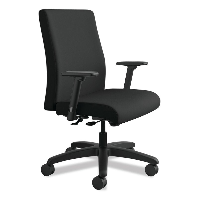 Office Chair : Upholstered Black Office Chair