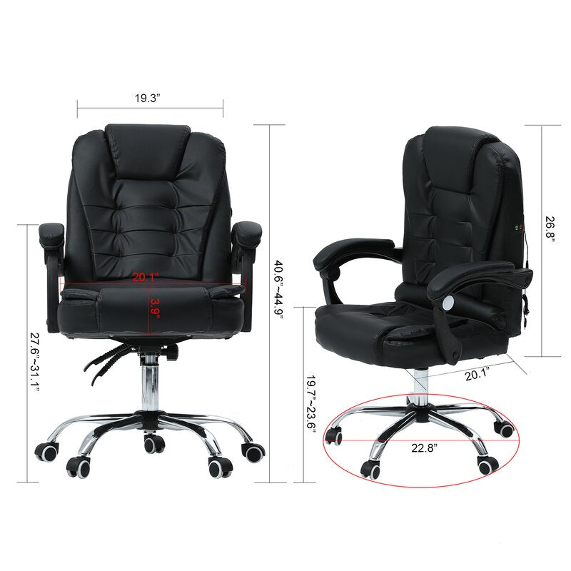 Office Chair : Upholstered Black Office Chair