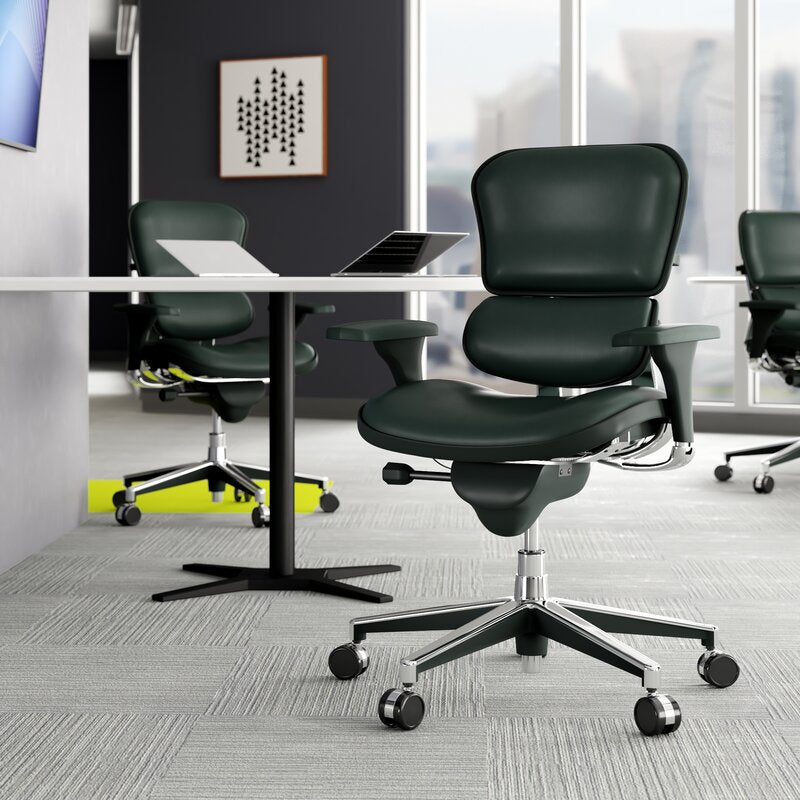 Office Chair : Upholstered Black Office Chair