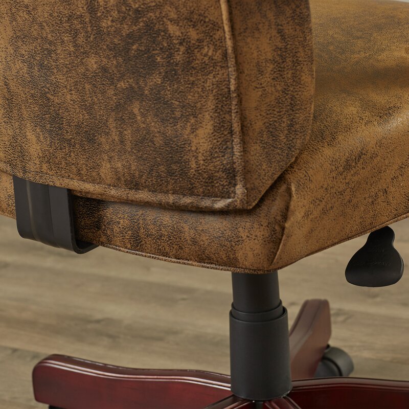 Office Chair : Upholstered Brown Office Chair