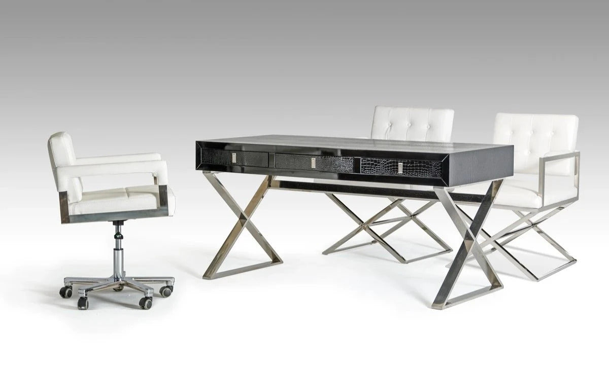 Office Desk : Black Crocodile Desk