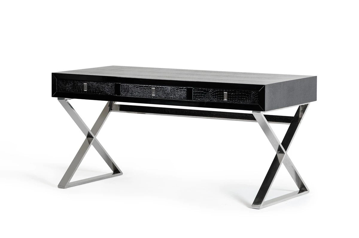 Office Desk : Black Crocodile Desk
