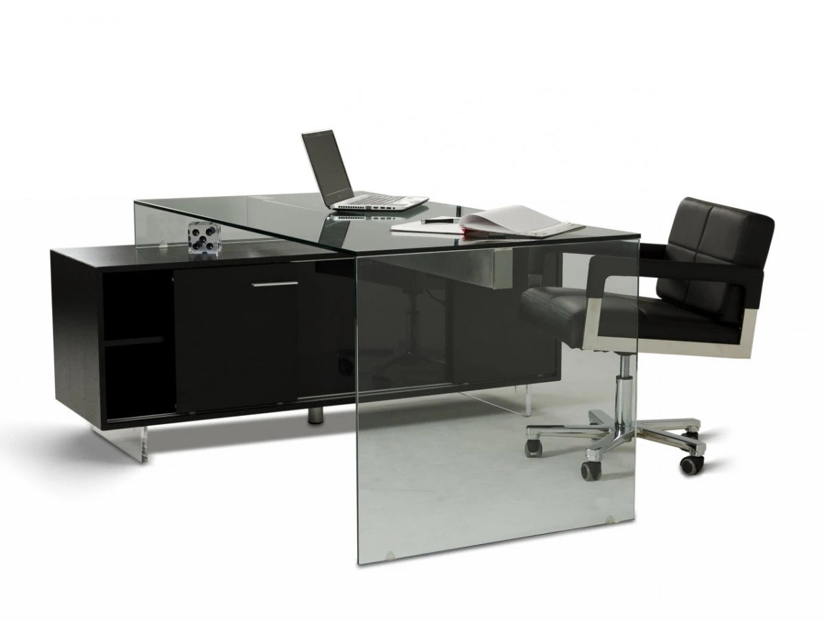 Office Desk : Black Oak Office Desk