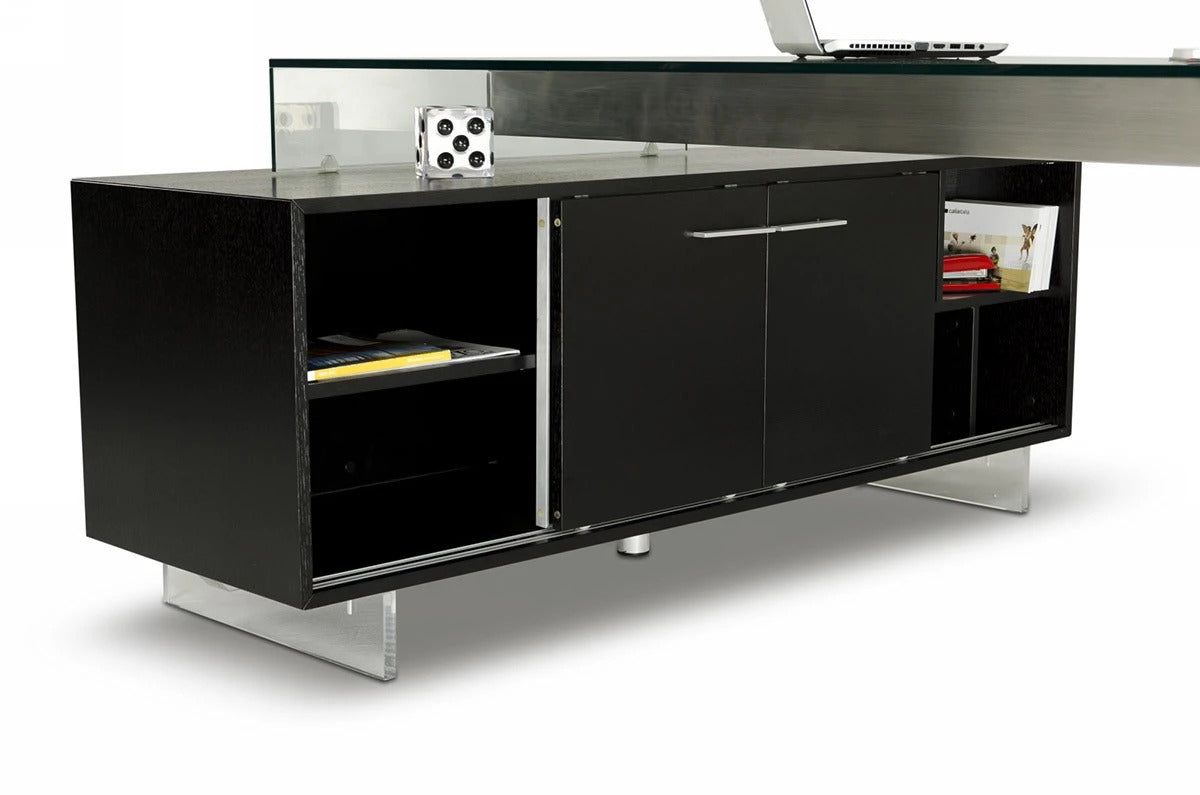 Office Desk : Black Oak Office Desk