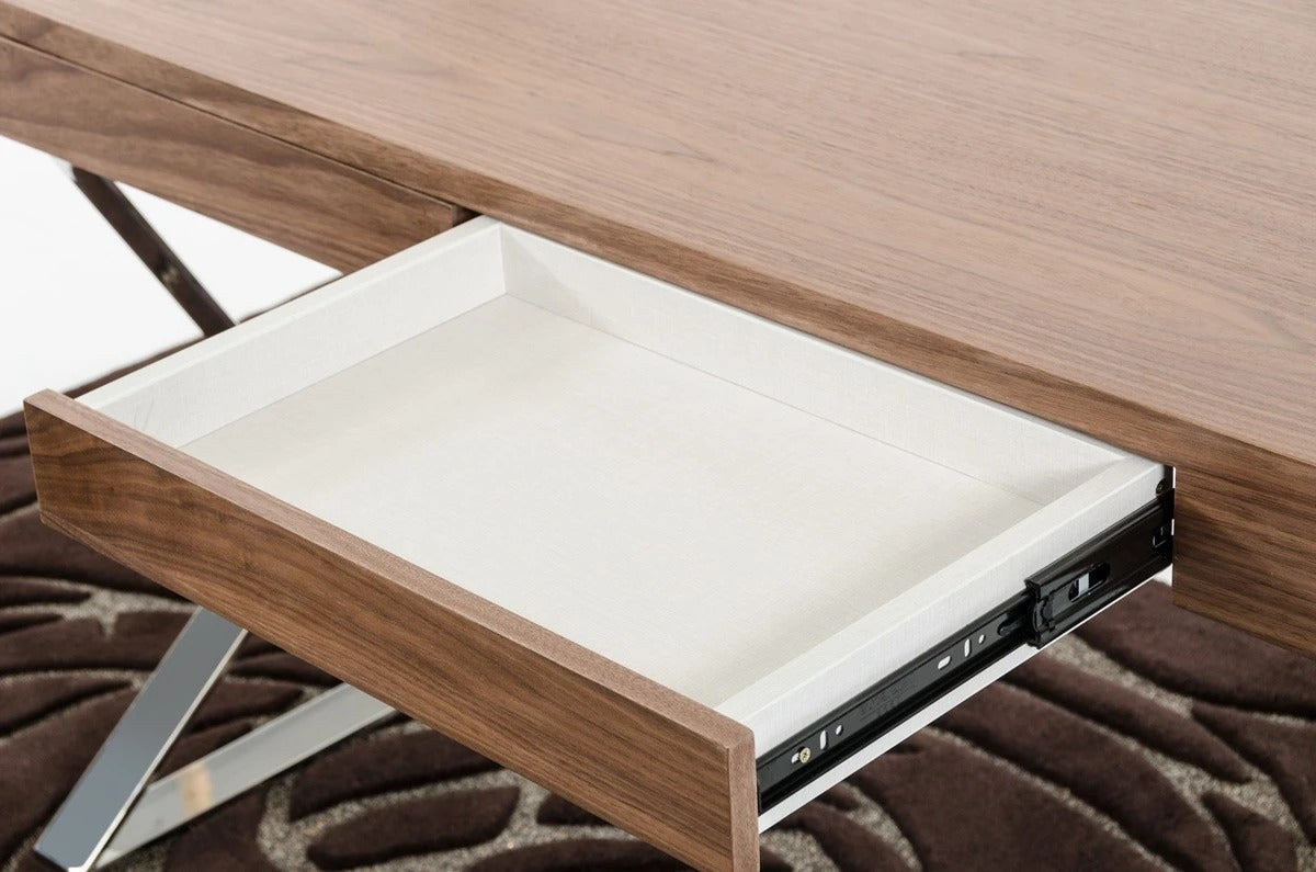 Office Desk: Modern Walnut Office Desk