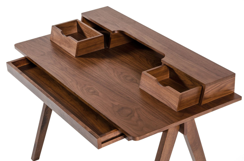Office Desk: Modern Walnut Office Desk