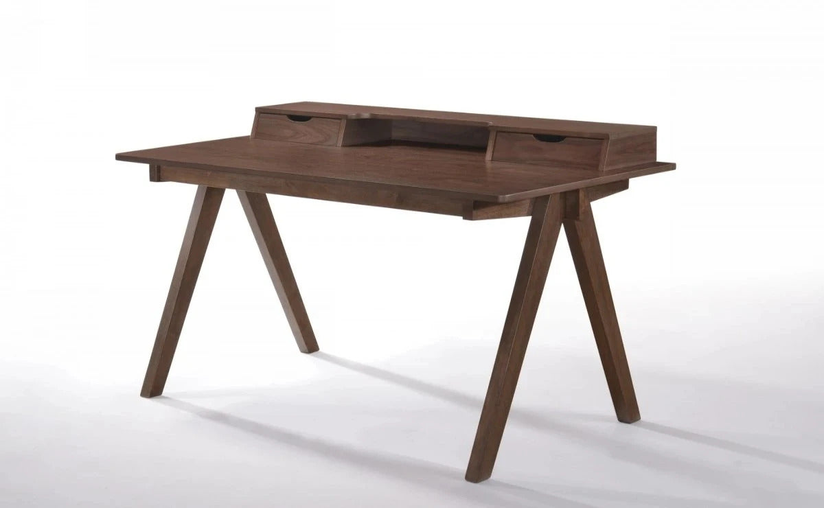 Office Desk: Modern Walnut Office Desk