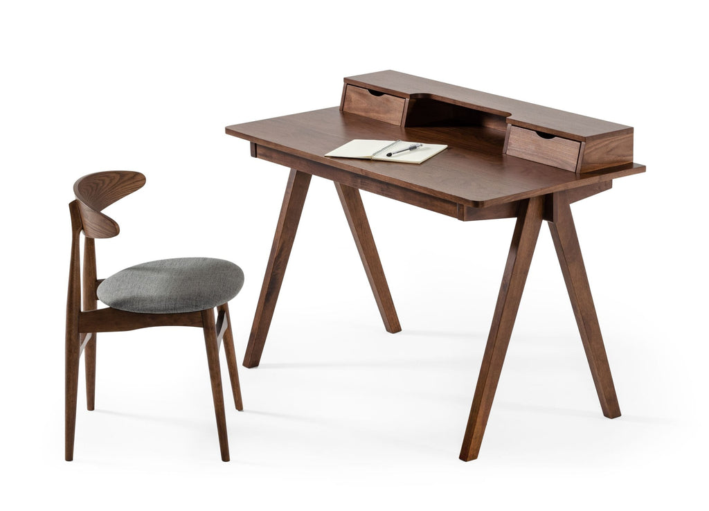 Office Desk: Modern Walnut Office Desk