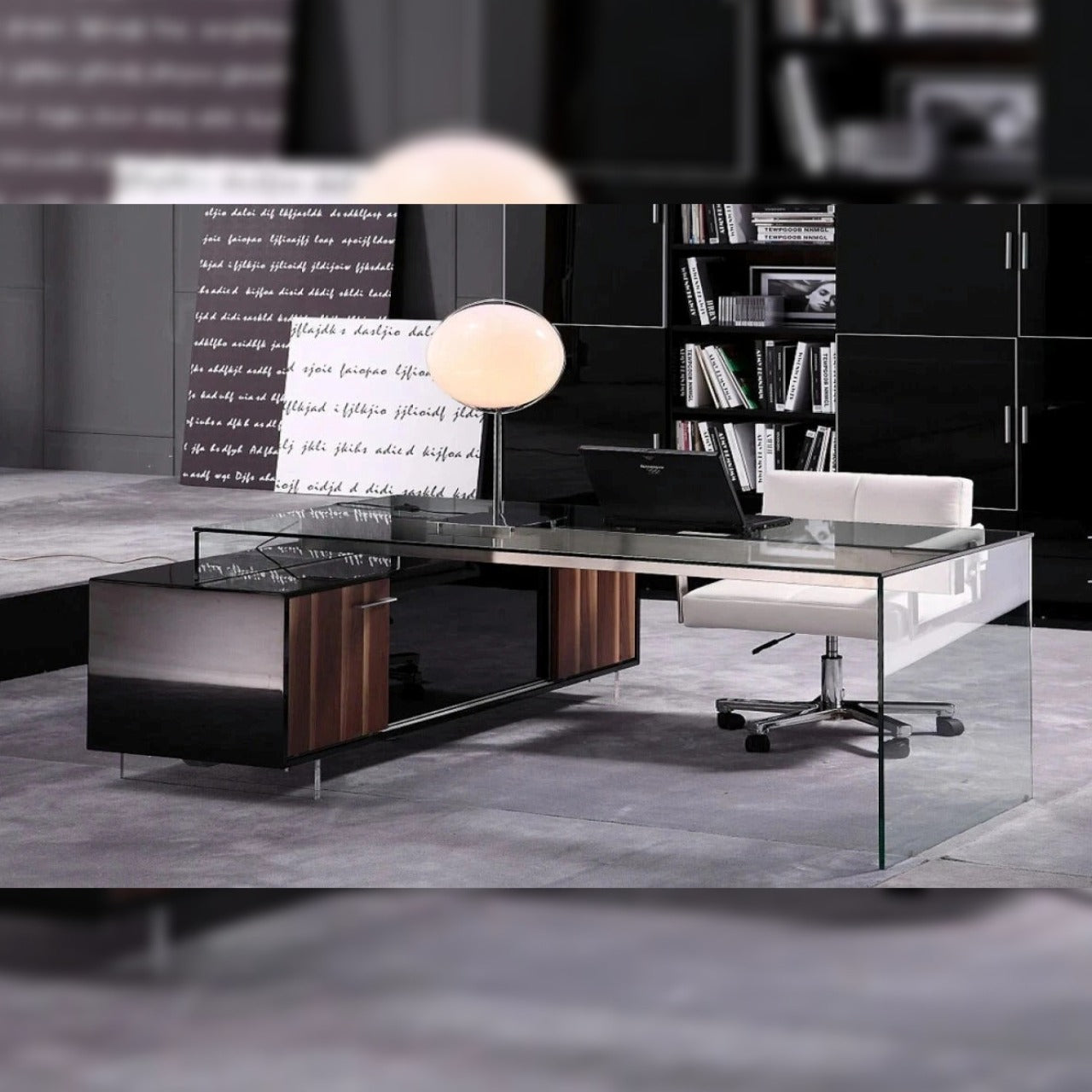 Office Desk Modern glass table