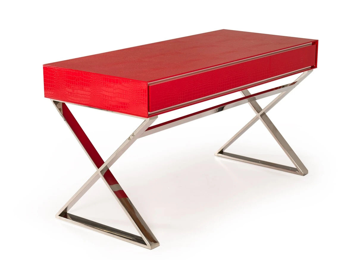 Office Desk: Red Crocodile Desk