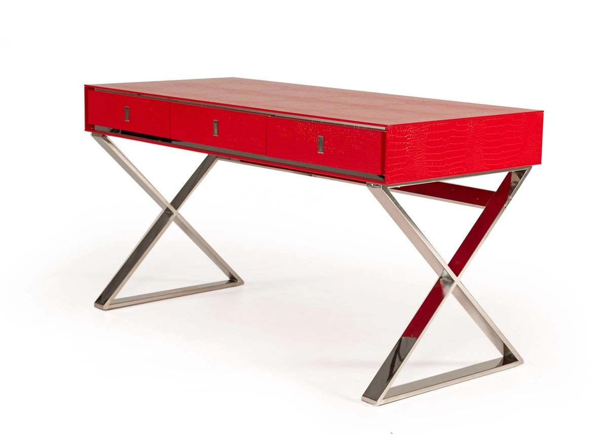 Office Desk: Red Crocodile Desk