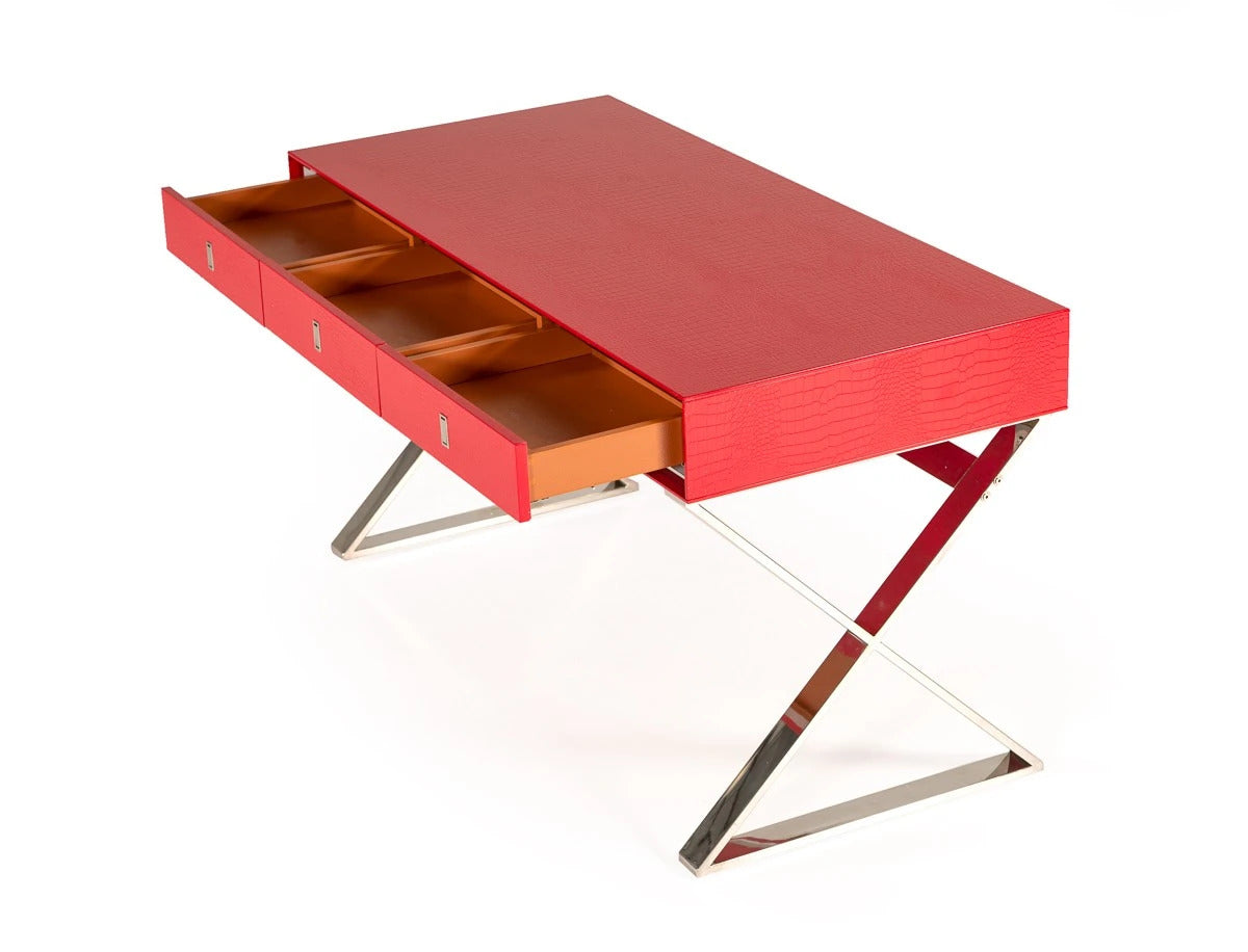 Office Desk: Red Crocodile Desk