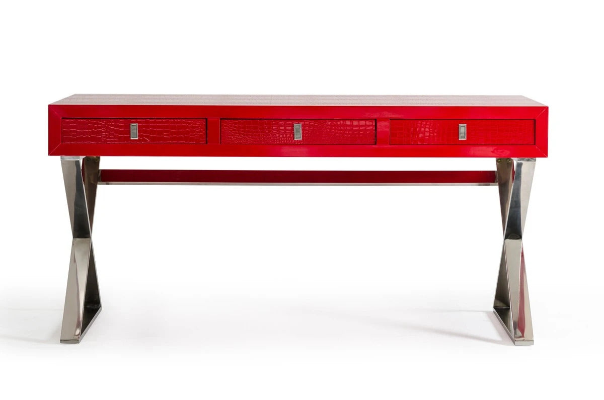 Office Desk: Red Crocodile Desk