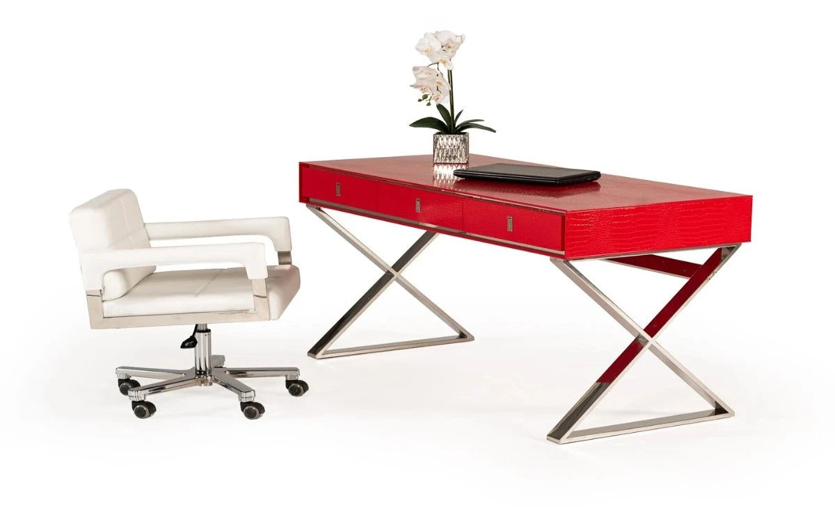 Office Desk: Red Crocodile Desk