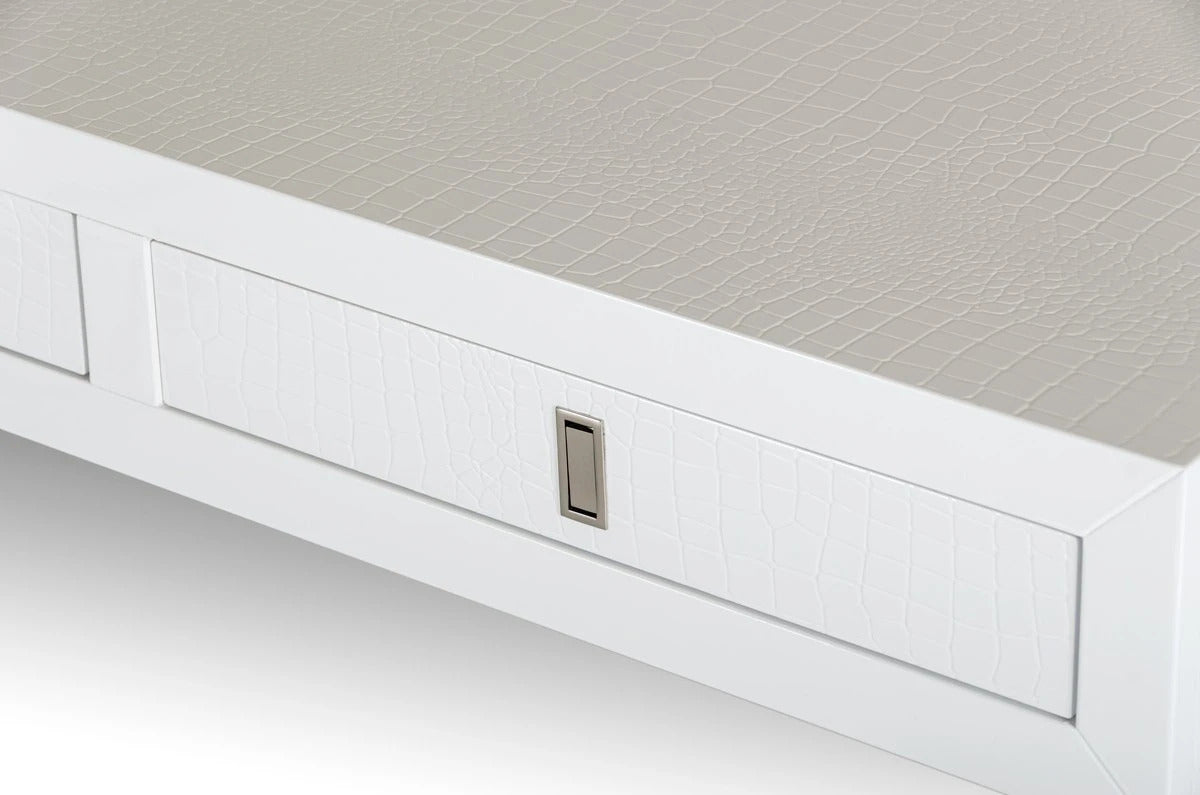 Office Desk: White Crocodile Desk