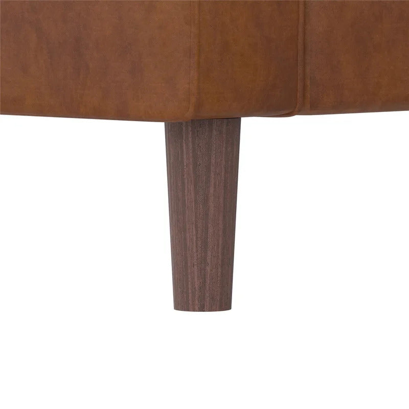 Office Furniture : BEN 78'' Faux Leatherette Square Arm Sofa
