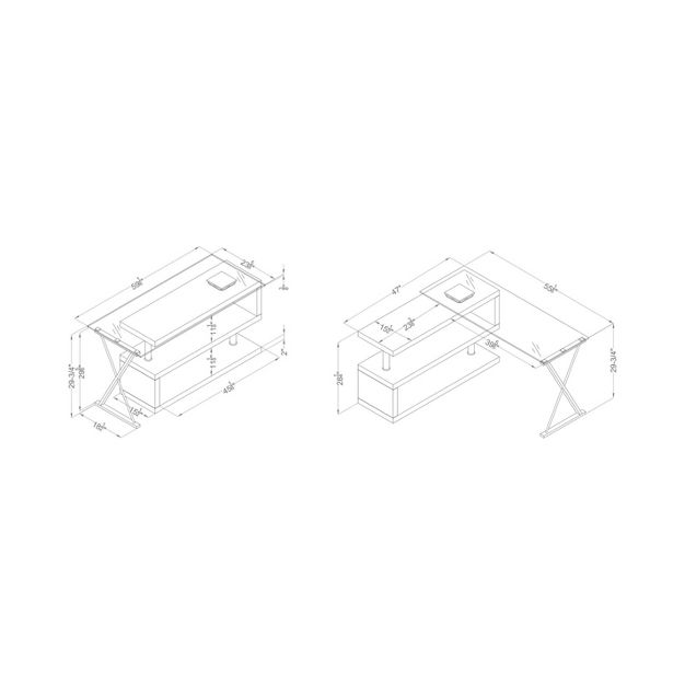 Office L-Shape Executive Desk