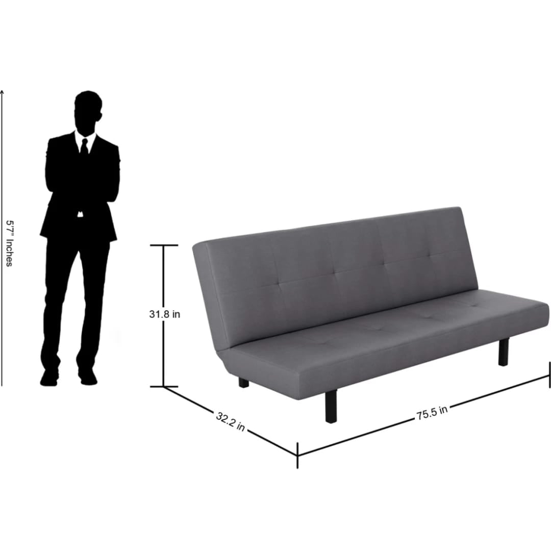 Office Sofa: 65'' Armless Sleeper