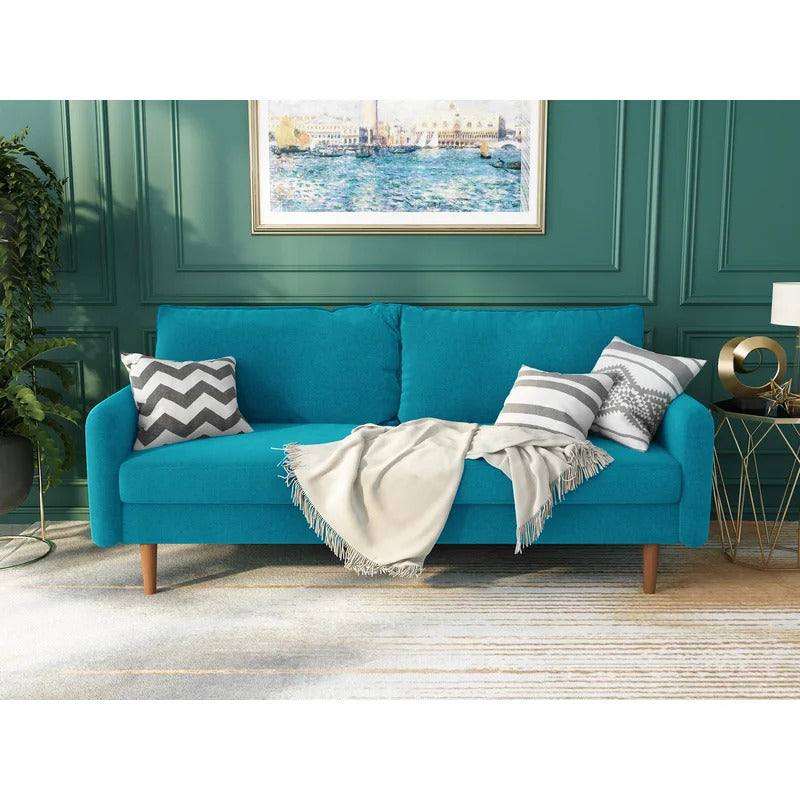 Office Sofa : JOY 71.6'' Velvet Square Arm Sofa