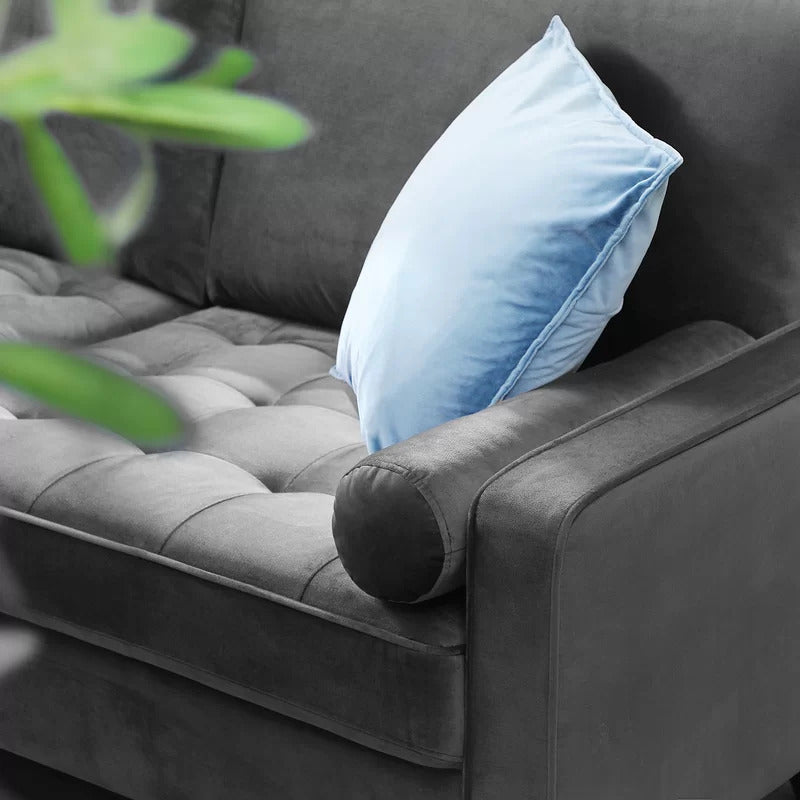 Office Sofa : KIA 69.7'' Velvet Square Arm Sofa