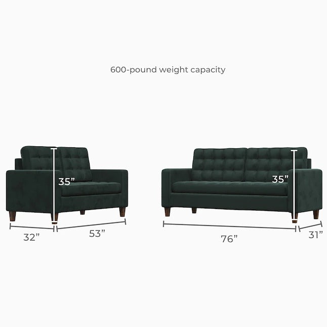 Office Sofa SID 76 Vegan Leatherette Square Arm Sofa