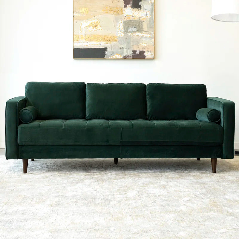 Office Sofa : ZEN 84'' Velvet Square Arm Sofa