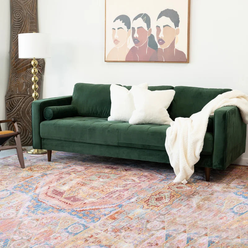 Office Sofa : ZEN 84'' Velvet Square Arm Sofa