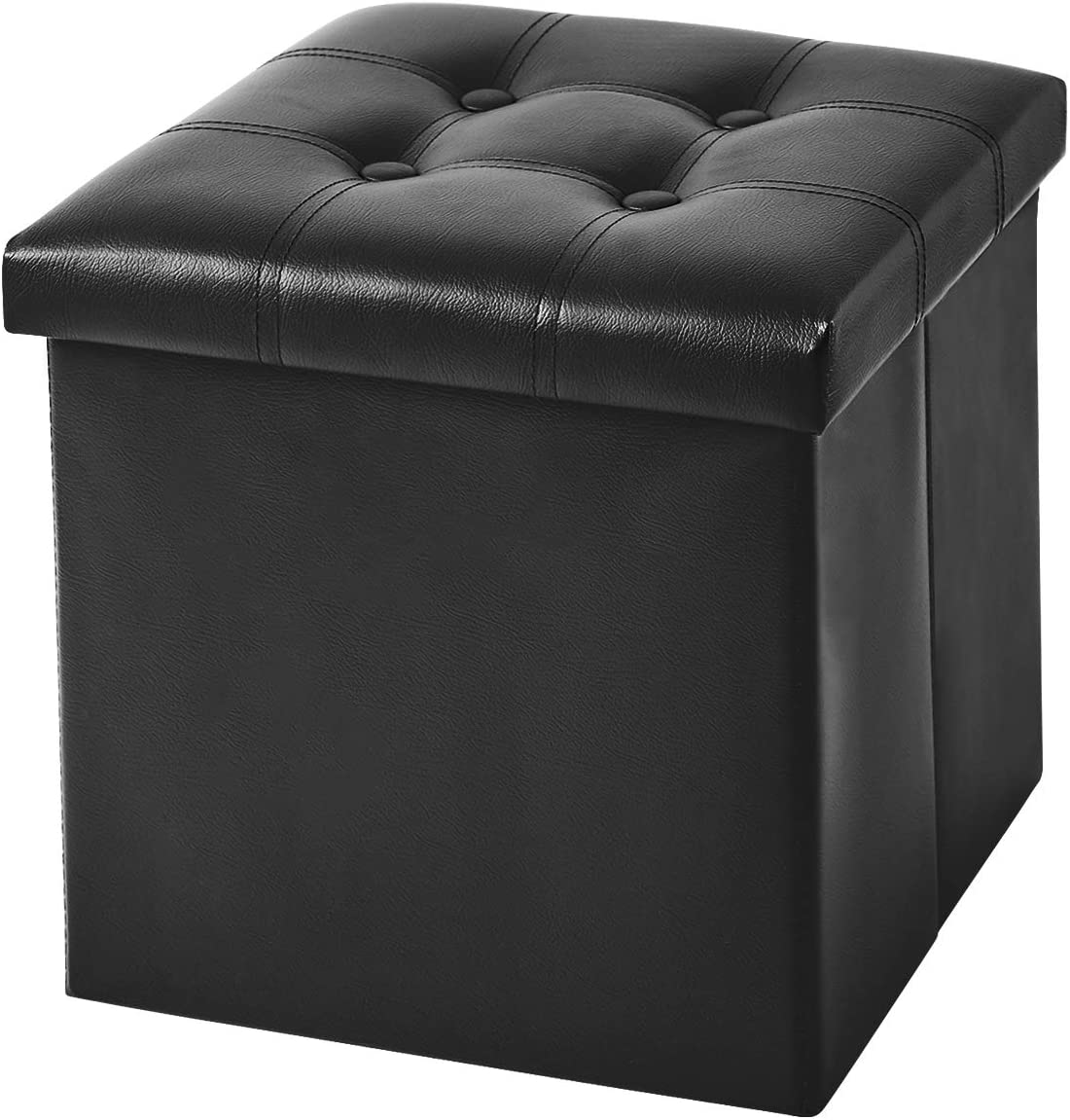 Ottomans : 15 inches Storage Ottoman Cube, Foldable Storage Boxes