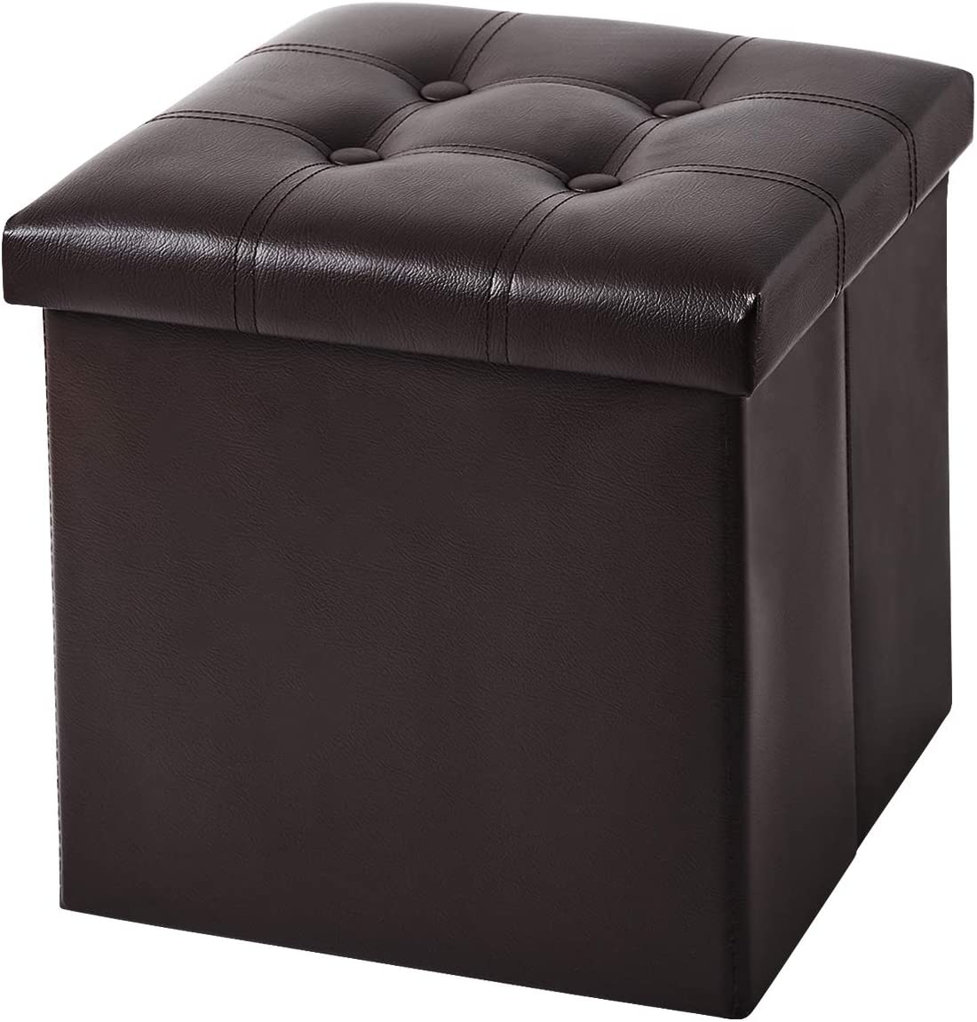 Ottomans : 15 inches Storage Ottoman Cube, Foldable Storage Boxes