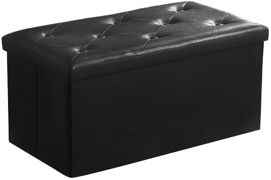 Ottomans : 30 Inches Faux Leatherette Ottoman Bench Foot Rest Stool